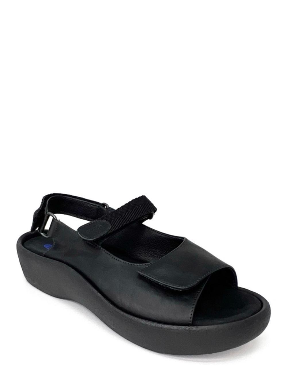 Wolky Jewel Sandal Adjustable Strap Sandals Black Leather Size 8.5 Comfort Shoe